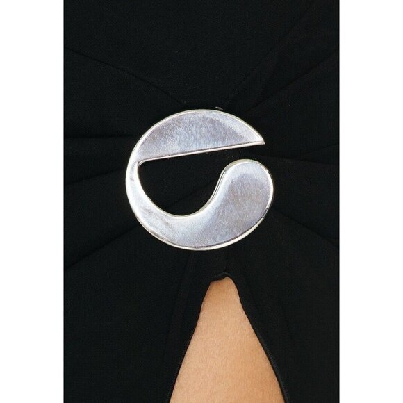 Coperni Long Asymmetric Draped Dress in Black - Picture 6 of 6